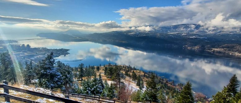 British Columbia in Winter Lake Okanagan