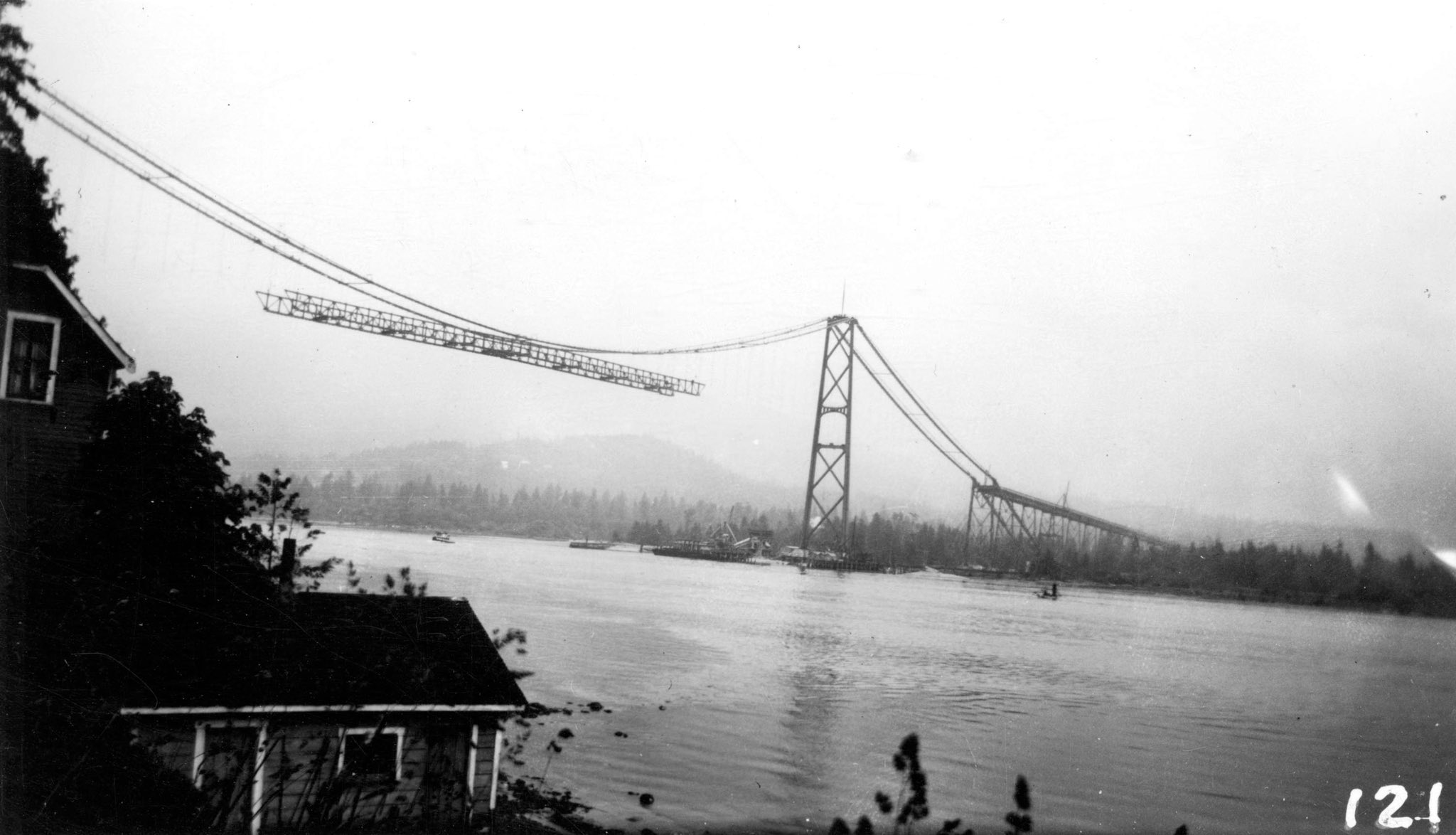 Lions Gate Bridge under Construction